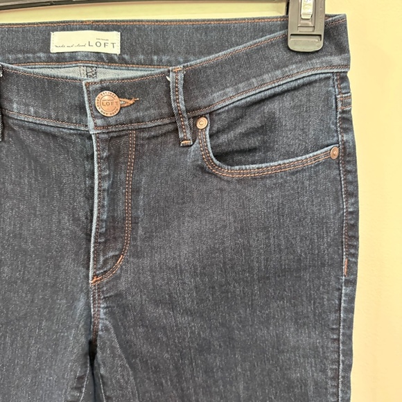Ann Taylor Loft Dark Wash Denim Modern Skinny Jeans - Size 6/28 - Picture 2 of 6